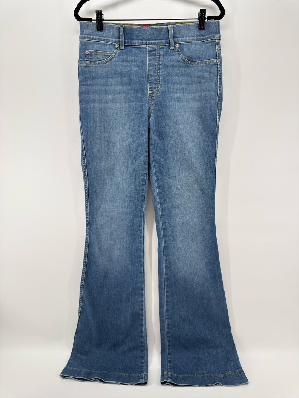 SPANX High Rise Flared Pant Size M medium blue pull on